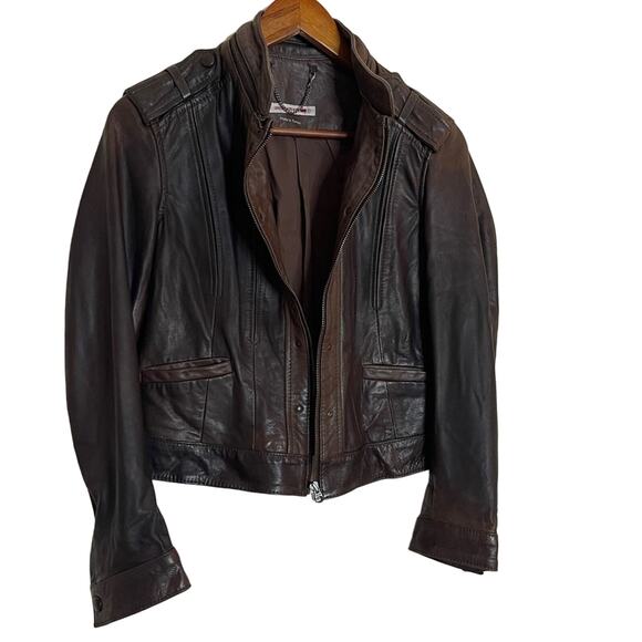 Levi’s Moto Sheepskin Leather Biker Jacket Size L
